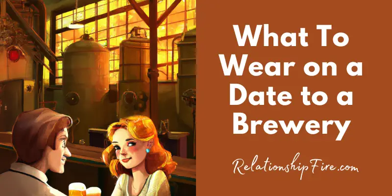 Digital image of a man and woman on a date in a brewery - What to Wear on a Date to a Brewery