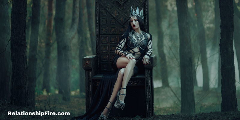 A woman on a throne in the woods—What Would Make a Man Worship a Woman