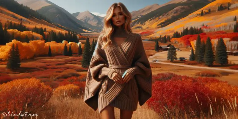 Batwing Wrap Sweater Mini Dress on a Fall day in Colorado - Baddie Night Outfits