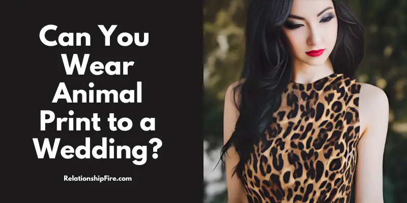 Dark haired woman in animal print dress - Can You Wear Animal Print to a Wedding