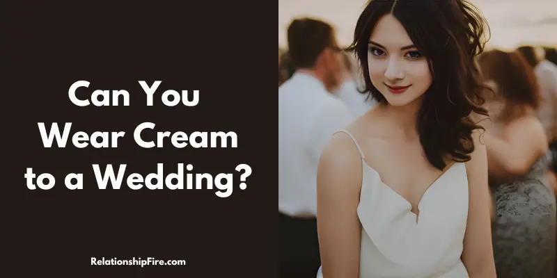 Woman in a cream dress at a wedding - Can you wear cream to a wedding
