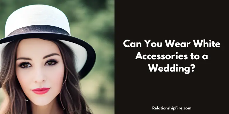 Woman in a white hat with black features - Can You Wear White Accessories to a Wedding