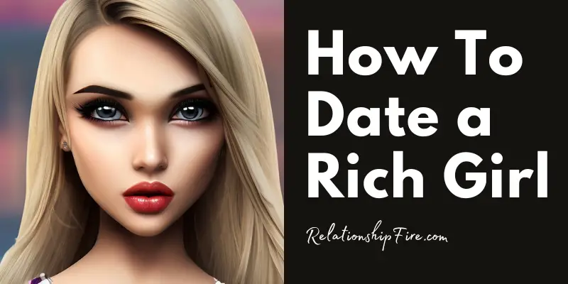 Digital blonde woman with red lipstick - how to date a rich girl