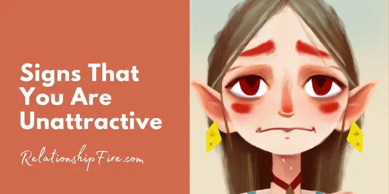 Elven woman cartoon with pointy ears and yellow earrings - signs that you are unattractive