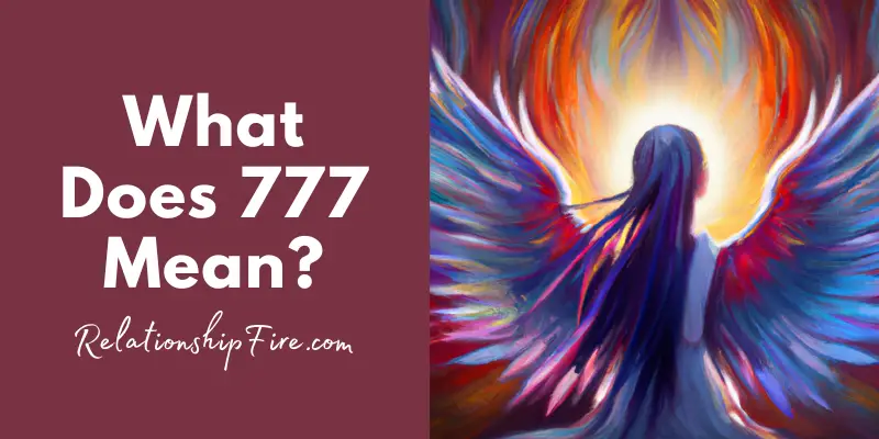 Digital image of a woman angel's back earthly tones - What does 777 mean