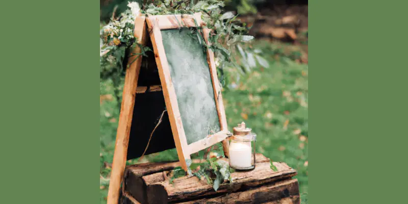 Wooden Sign for a rustic wedding