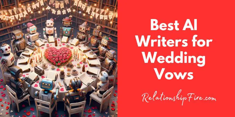 Robots around a table - Best AI writers for Wedding Vows