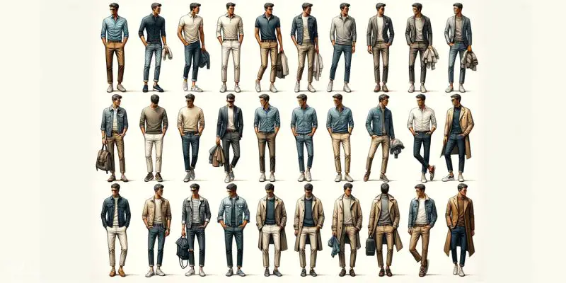 Collage showcasing men's stylish outfits - What To Wear on a Casual Lunch Date for Guys