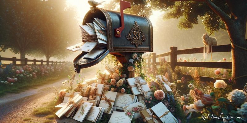Mailbox overflowing with beautiful wedding invitations in a countryside - When to Send Wedding Invitations